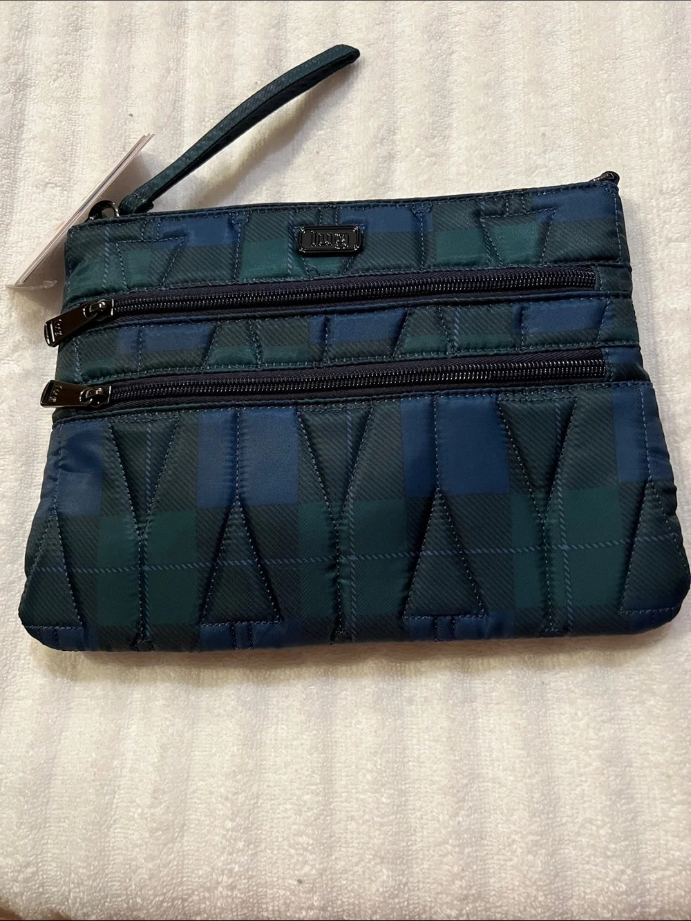Lug Dazzle Crossbody in Pop Plaid Navy NWT